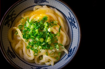 Kamatama-UDON (Kamatama is that warm topped with egg noodles.)